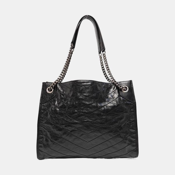 NIKI Large Chevron Leather Blue