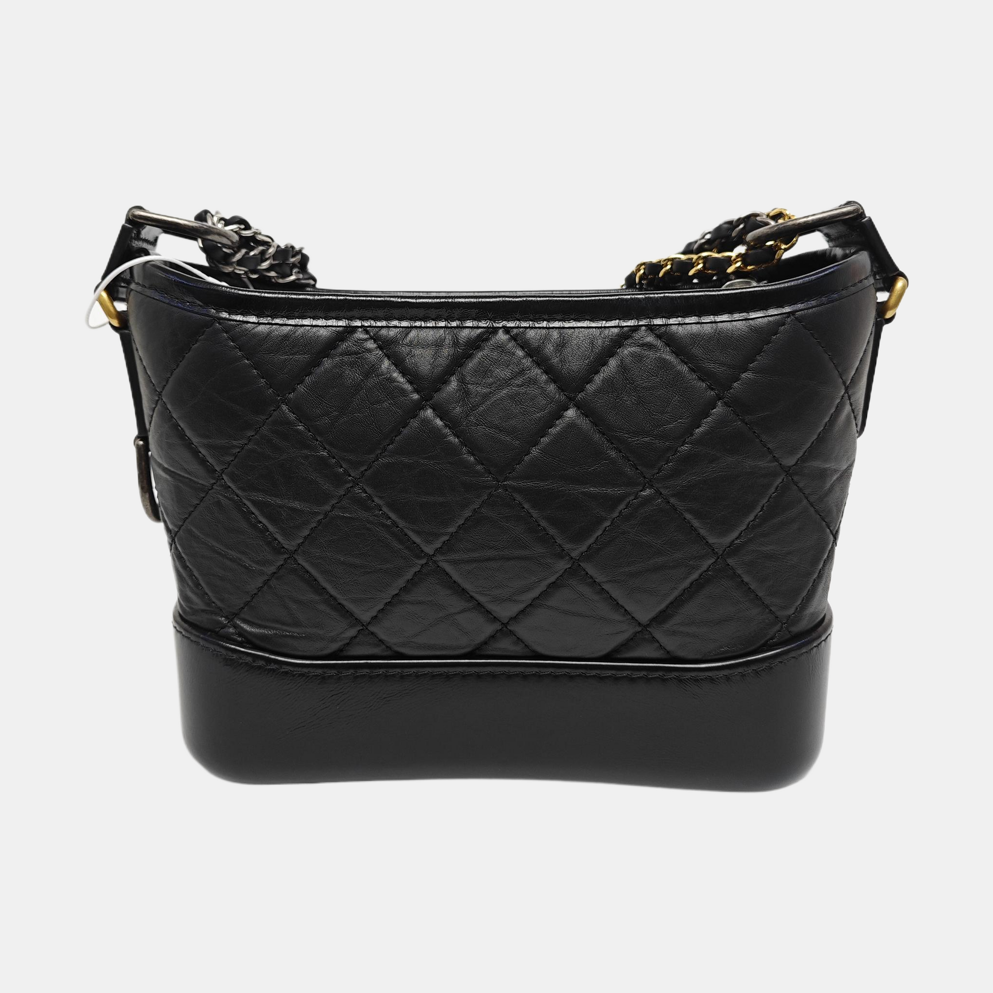 GABRIELLE Small Quilted Vintage Calf Black