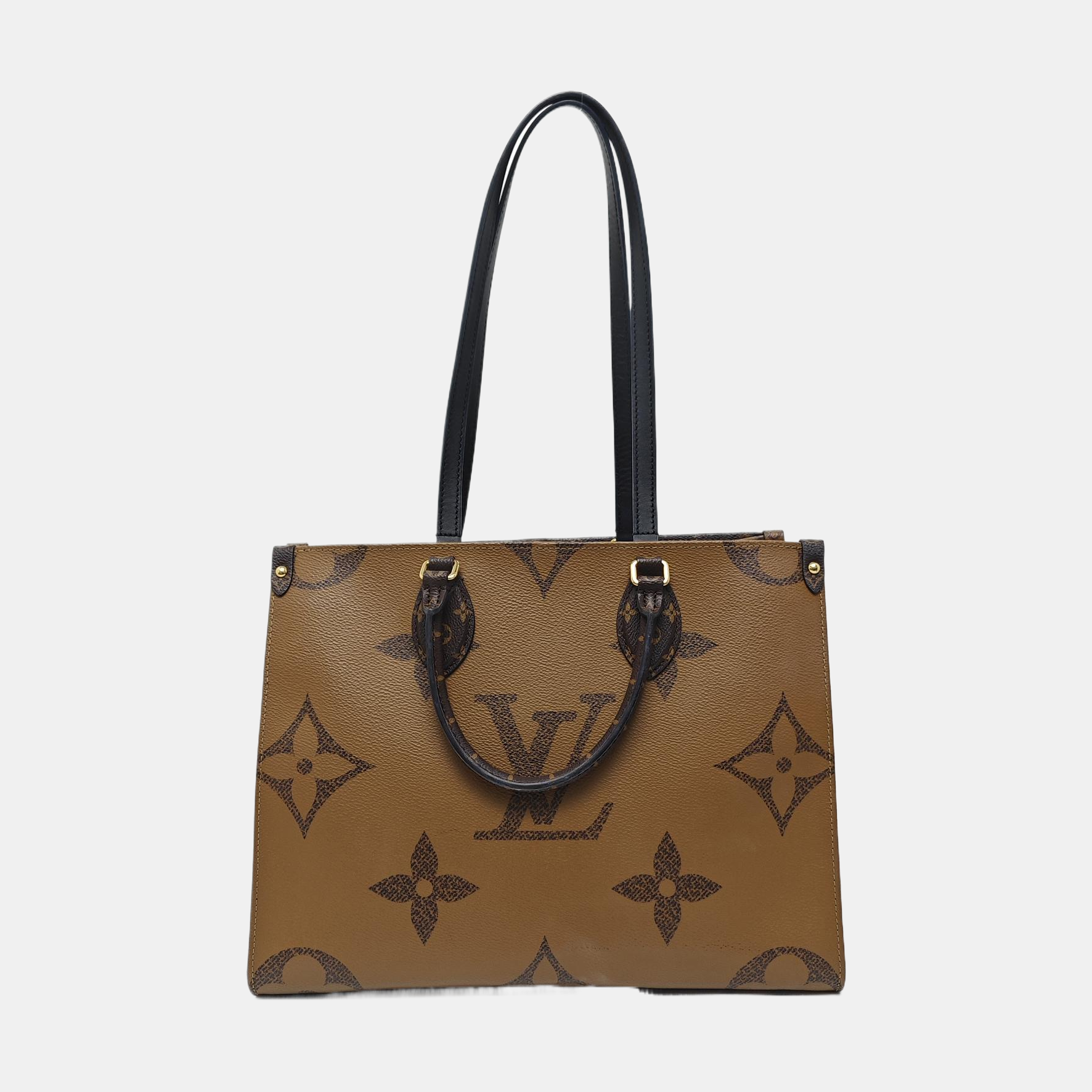 ONTHEGO MM Monogram Coated Canvas Brown