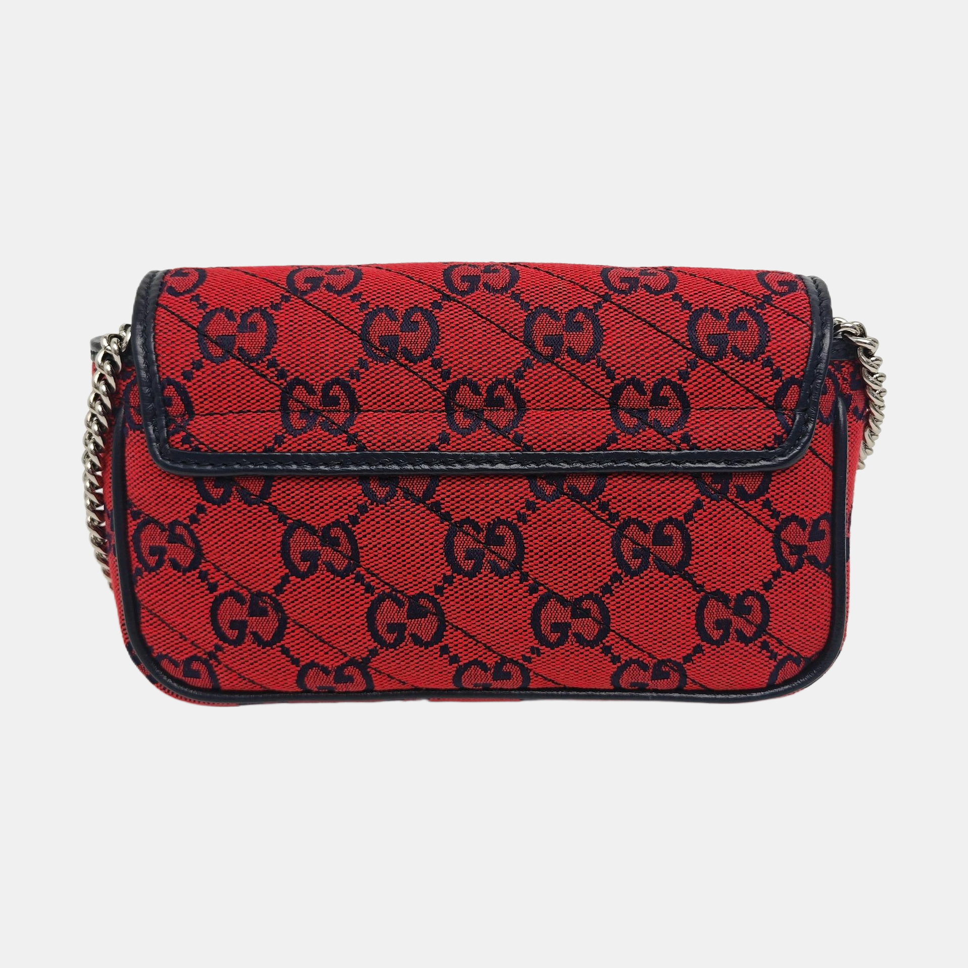 GG Marmont Mini Quilted Canvas Red