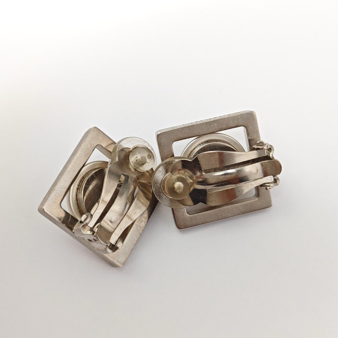Metal Silver Clip On Earrings