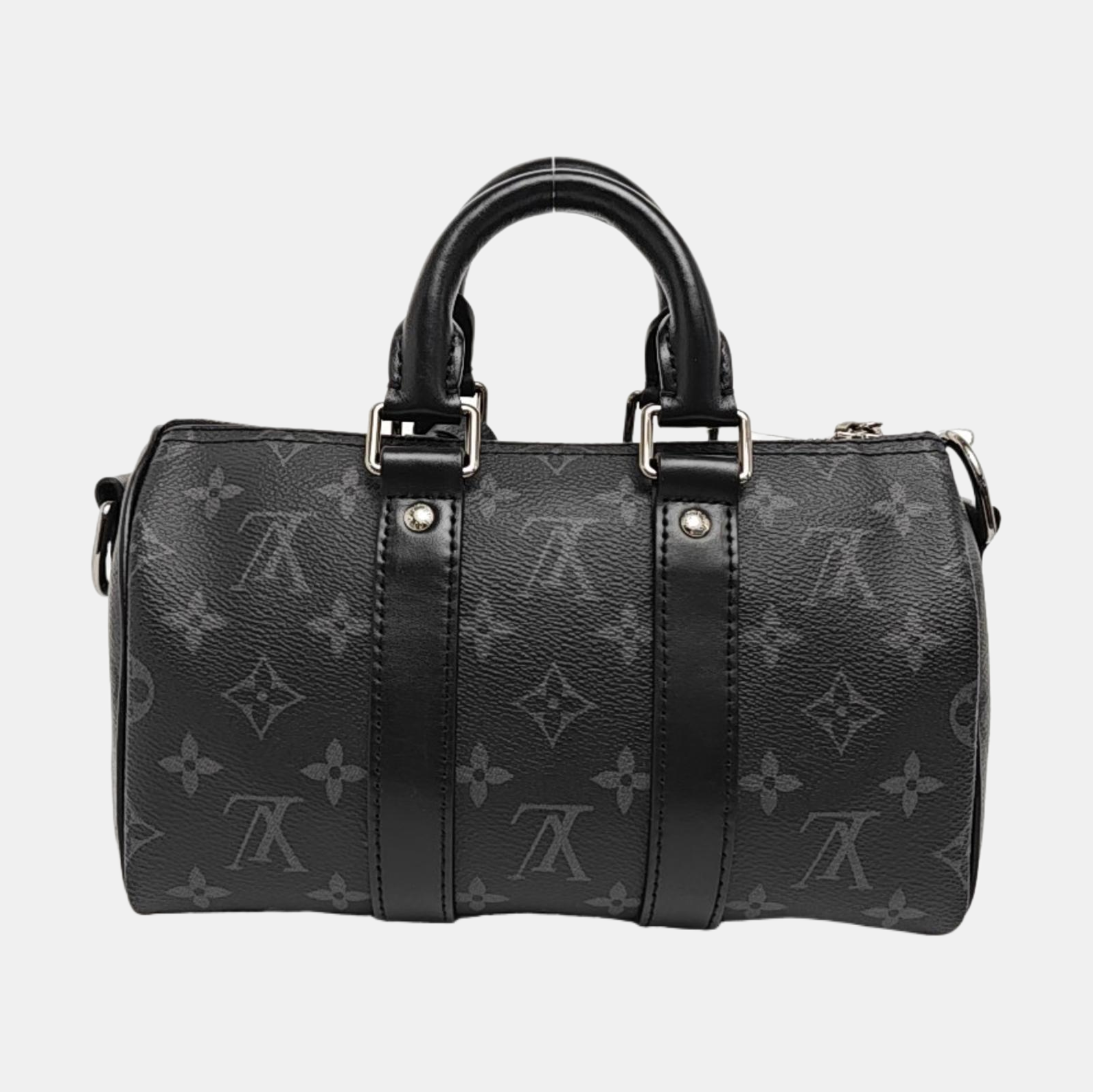 KEEPALL 25 Monogram Coated Canvas Black