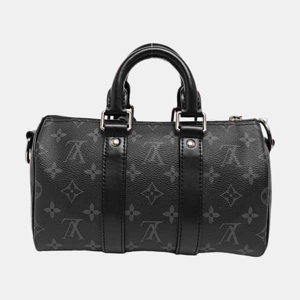 KEEPALL 25 Monogram Coated Canvas Black