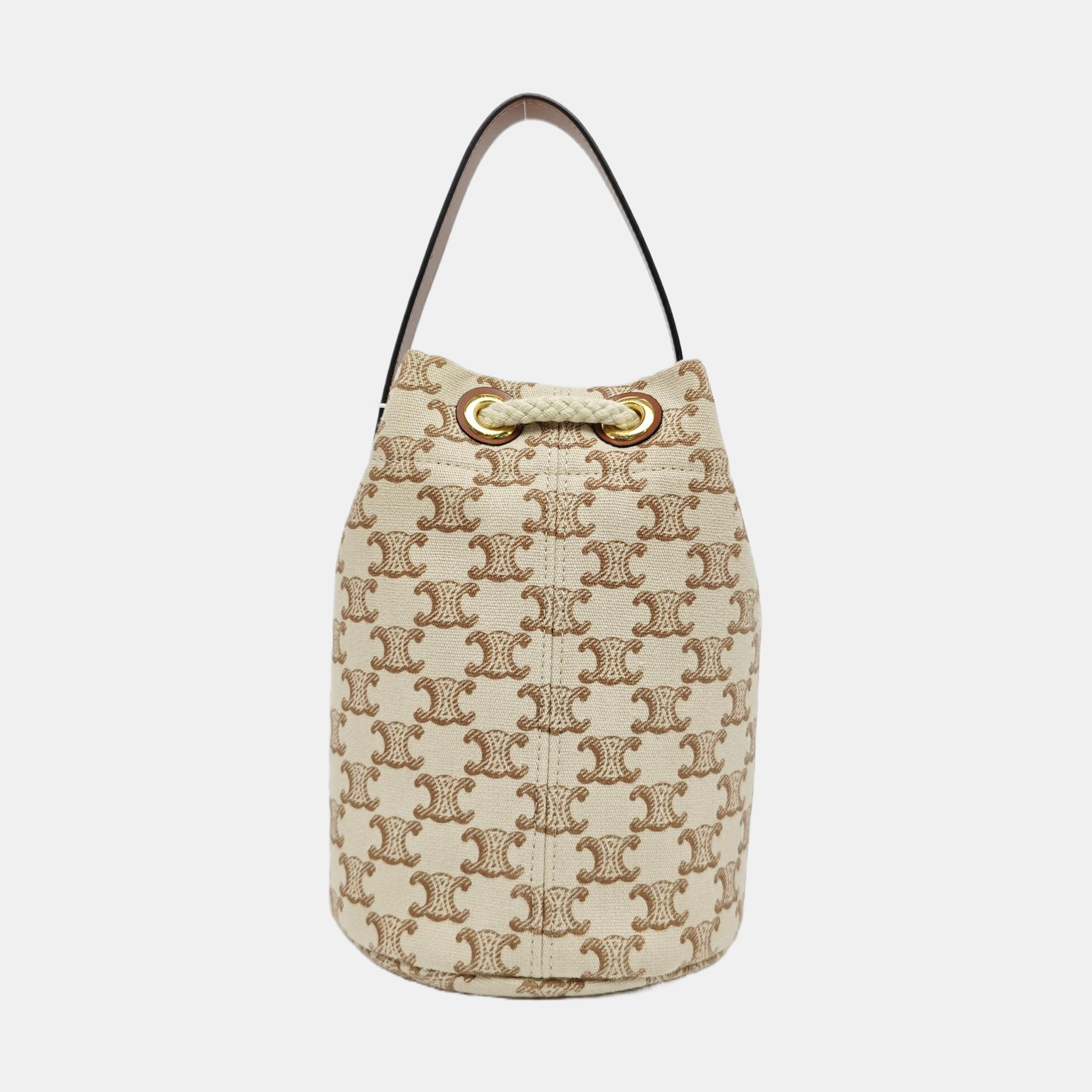 Fabric Bucket Bag Brown