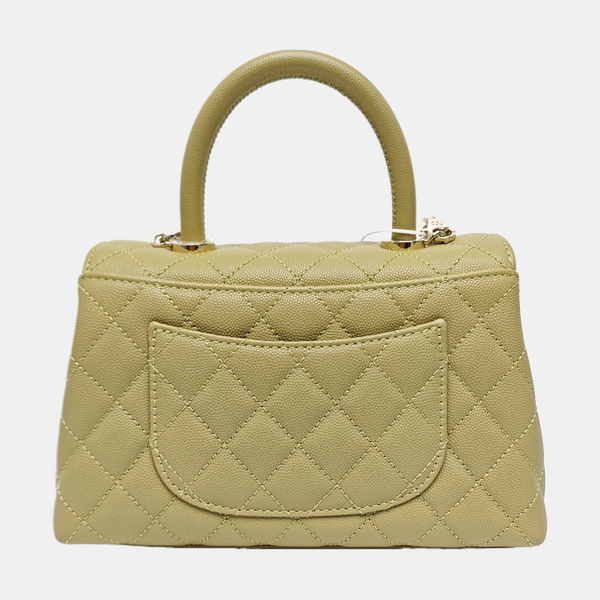 COCO HANDLE Small Grained Calfskin Green