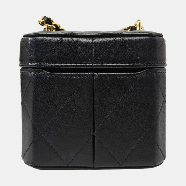 Quilted Lambskin Shoulder Bag Small Black