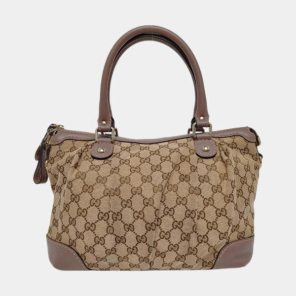 Sukey Monogram Canvas Beige