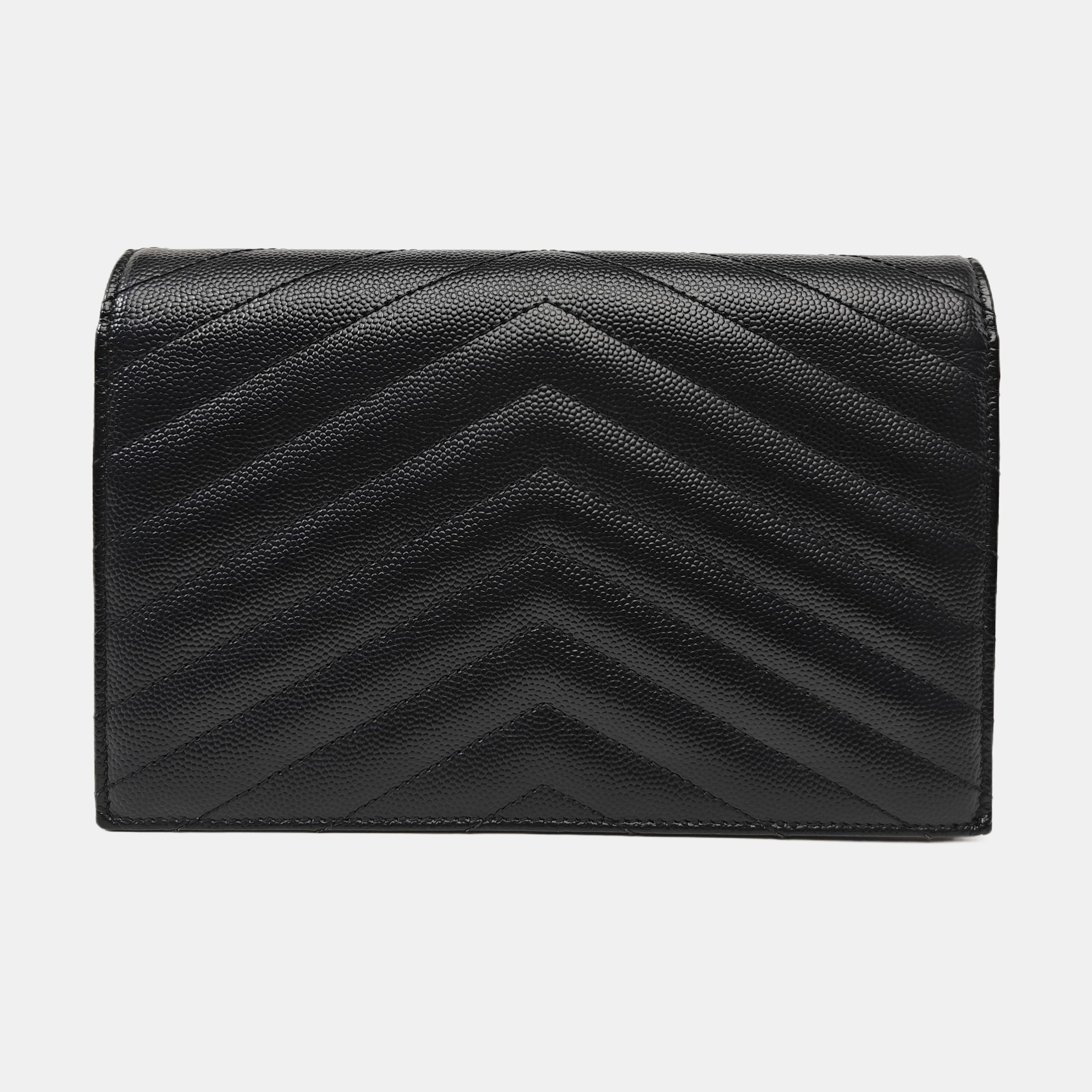 MONOGRAM WOC Chevron Calfskin Black