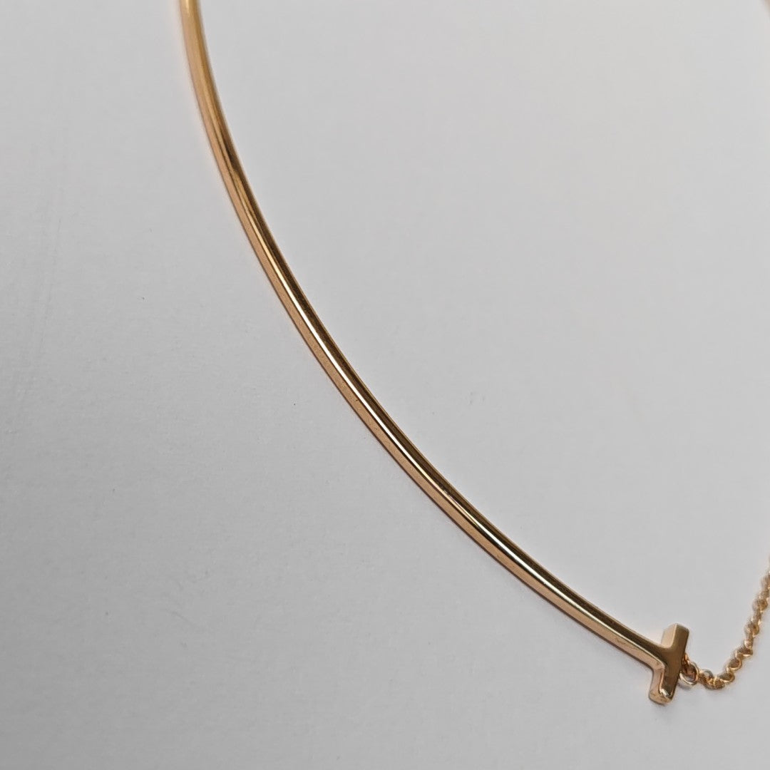 Tiffany T 18k Rose Gold Necklace