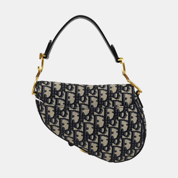 Saddle Mini Oblique Canvas Blue