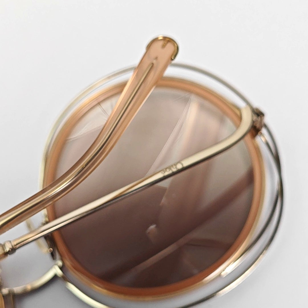 Brown Metal Sunglasses