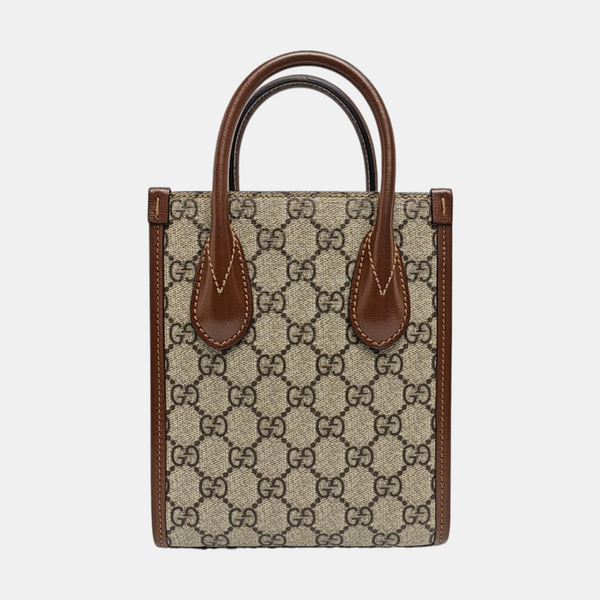 Retro Mini Monogram Coated Canvas Beige
