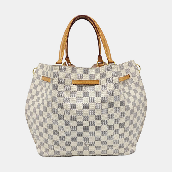 GIROLATA GM Damier Azur Coated Canvas White