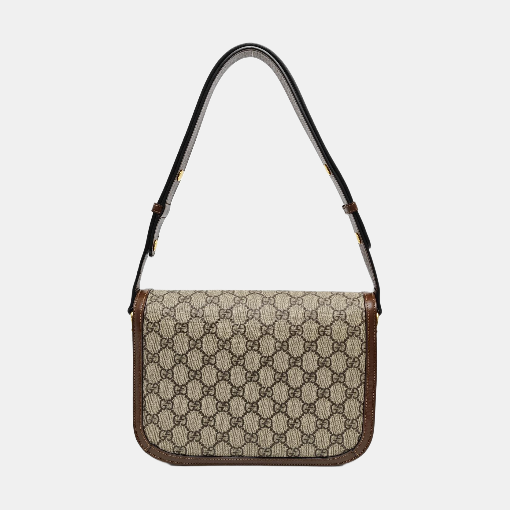 Horsebit 1955 Medium Monogram Coated Canvas Beige