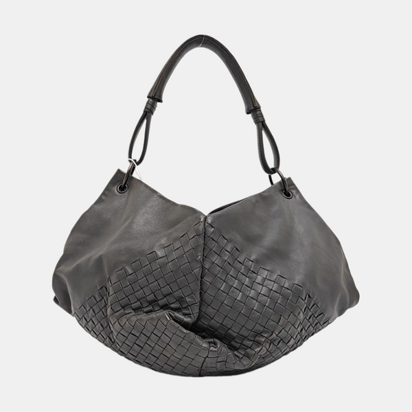 Lambskin Shoulder Bag Gray