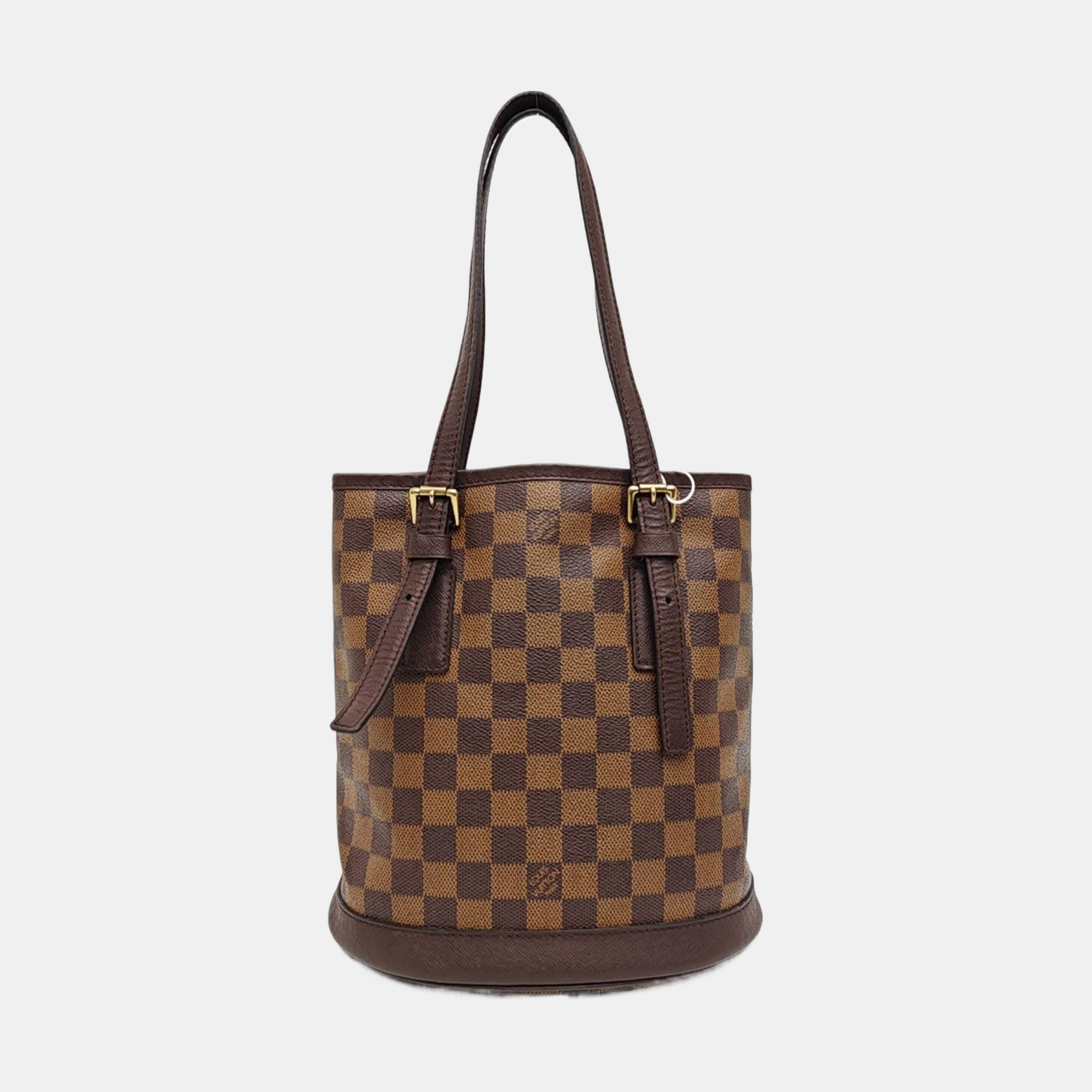 BUCKET PM Damier Ebene Coated Canvas Brown