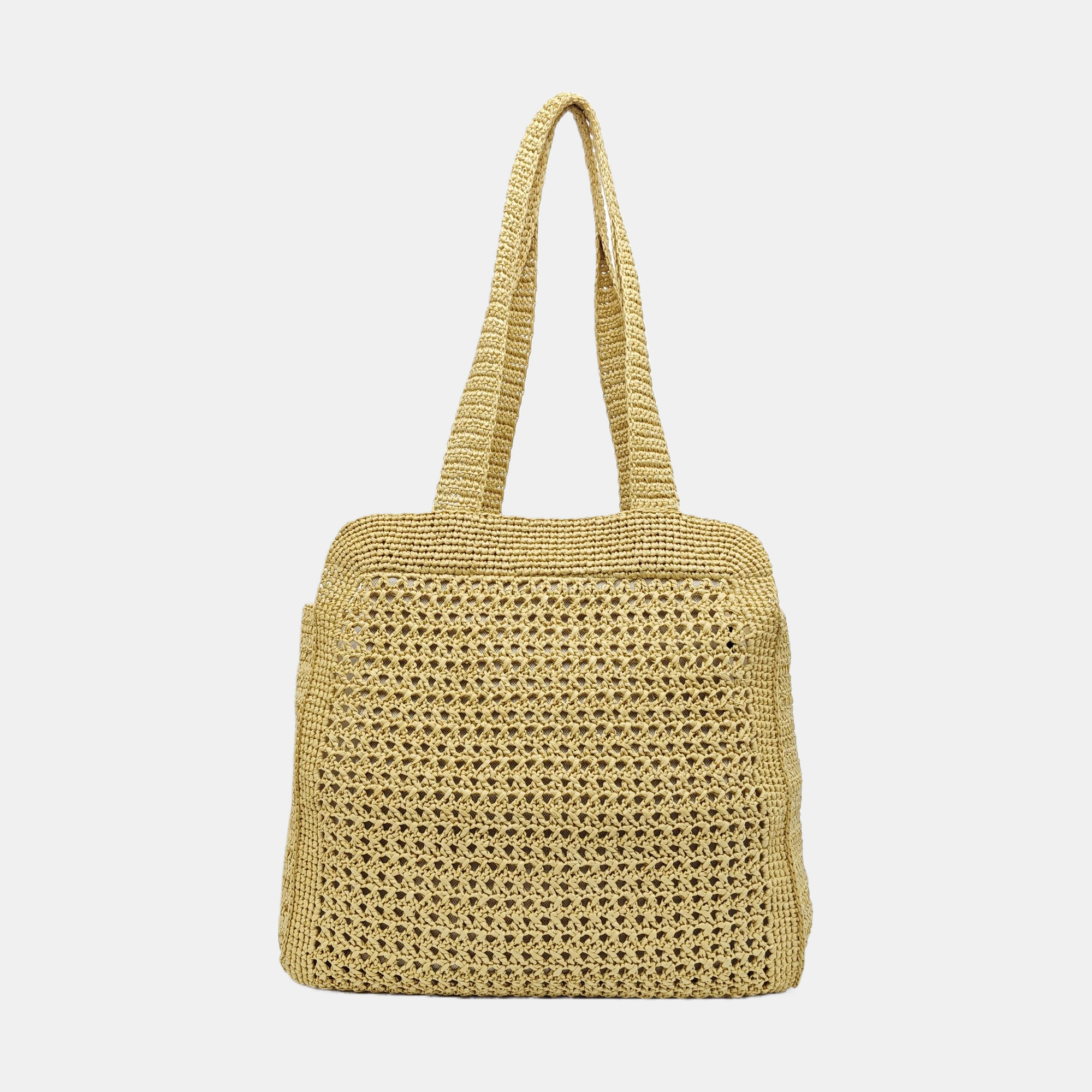 Straw Tote Bag Beige
