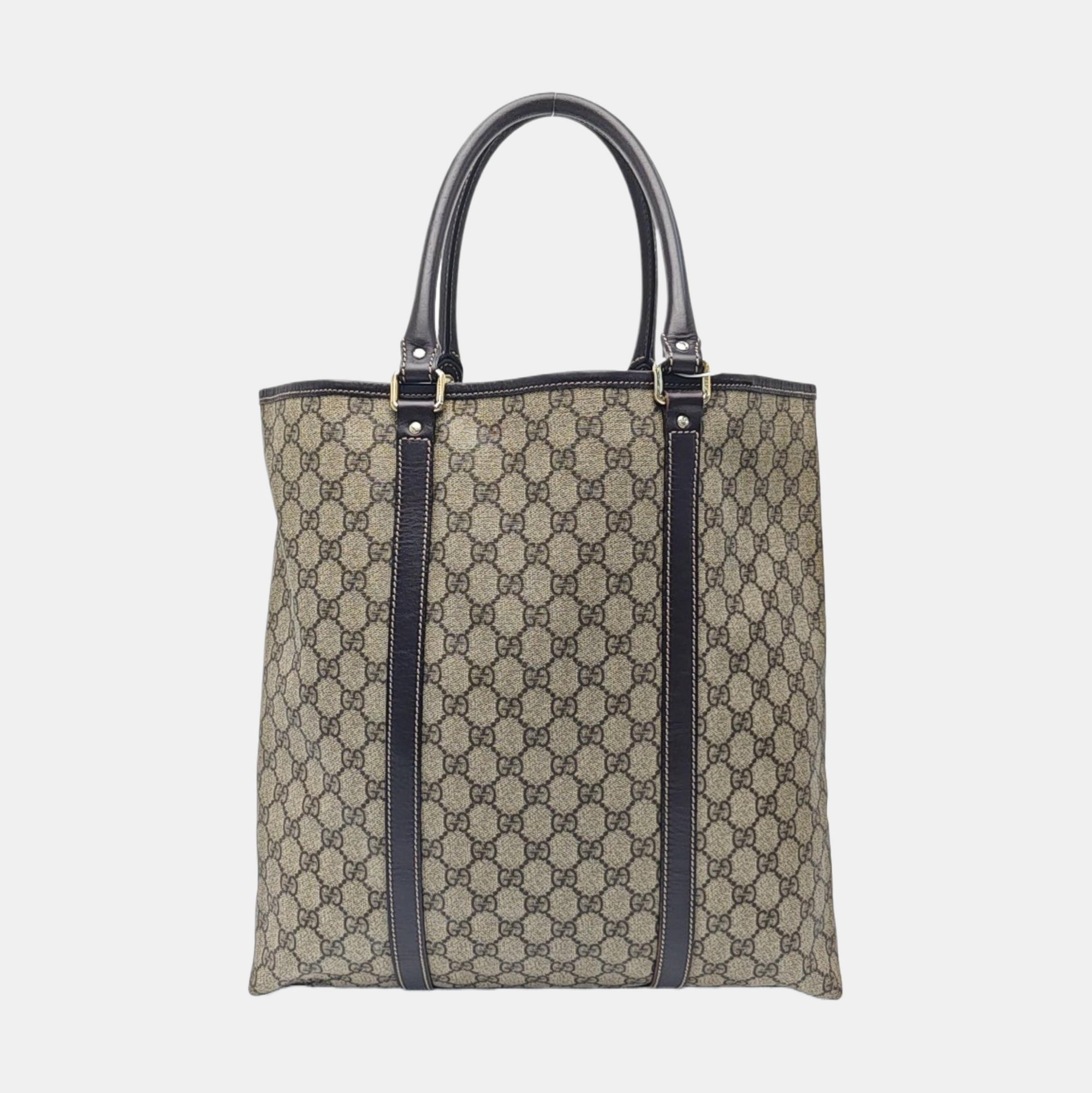 Monogram Coated Canvas Tote Bag Beige