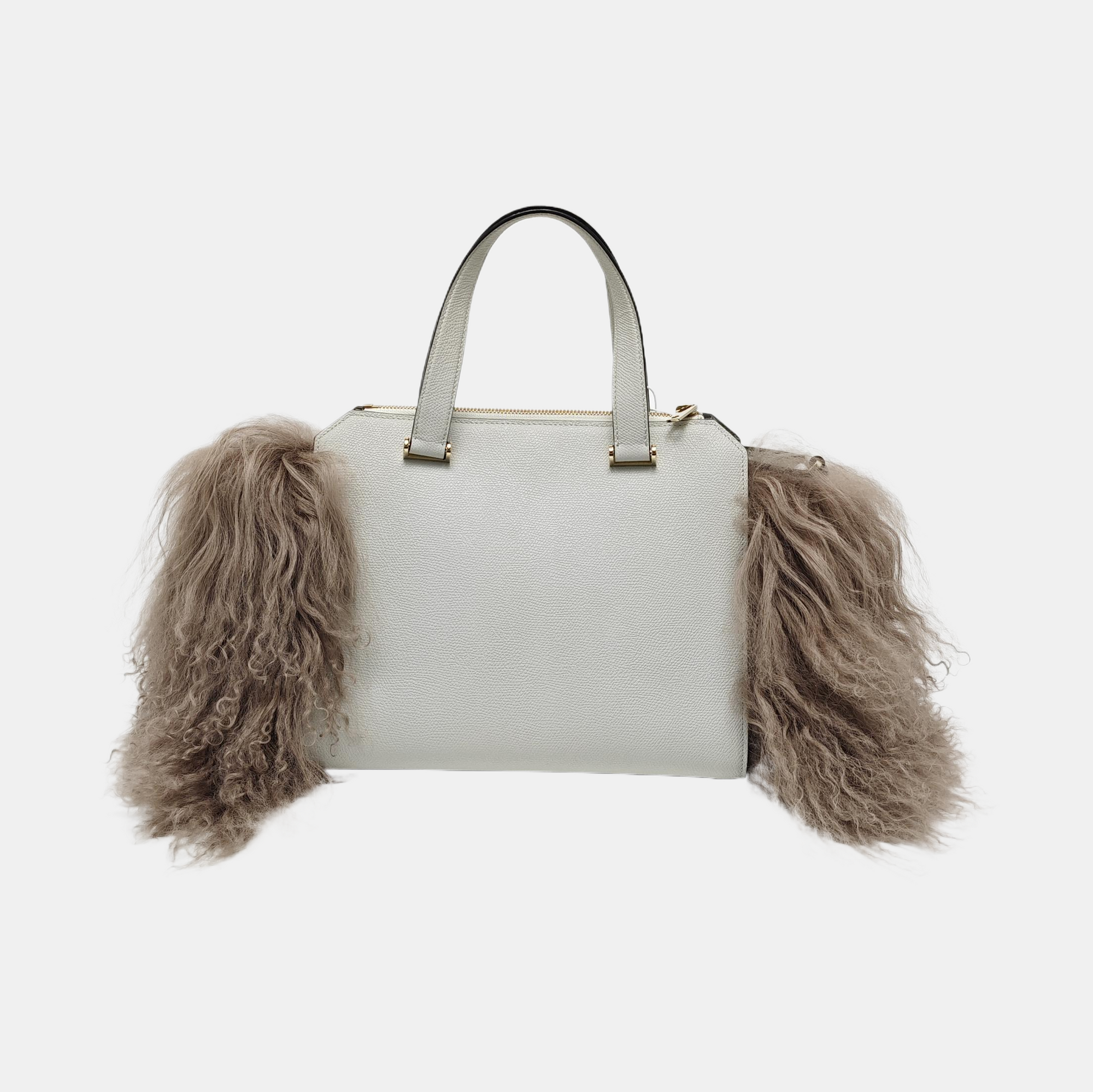 Calfskin Top Handle Bag White