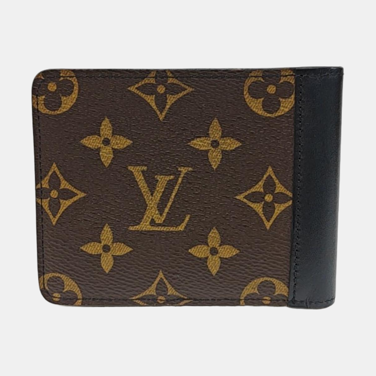 GASPAR Mini Monogram Coated Canvas Brown Wallet