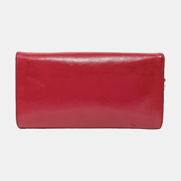 Patent Leather Clutch Red