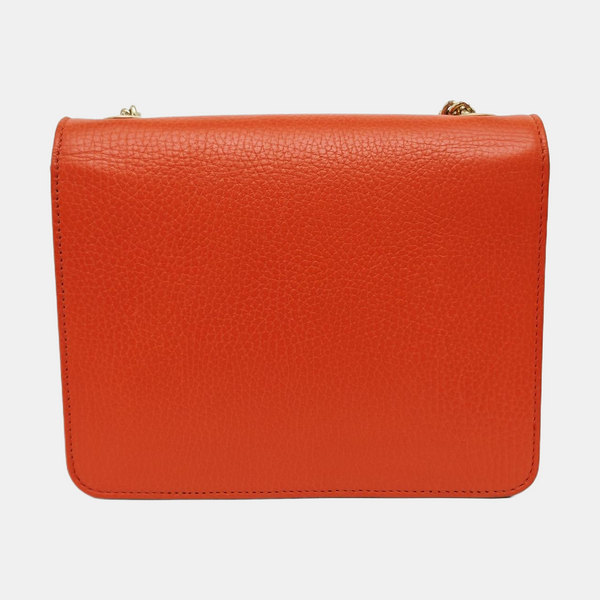 Interlocking G Small Calfskin Orange