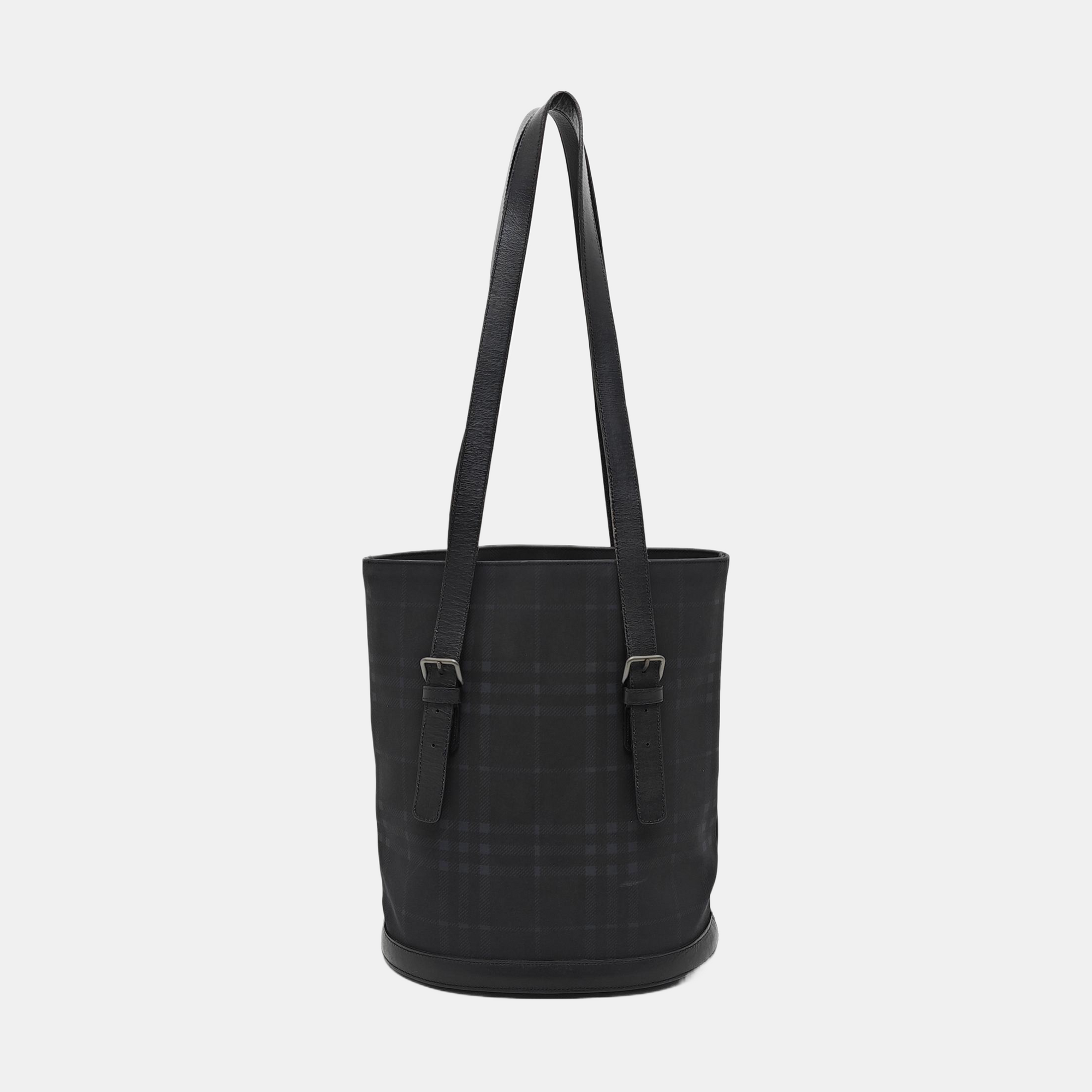 Fabric Bucket Bag Medium Blue