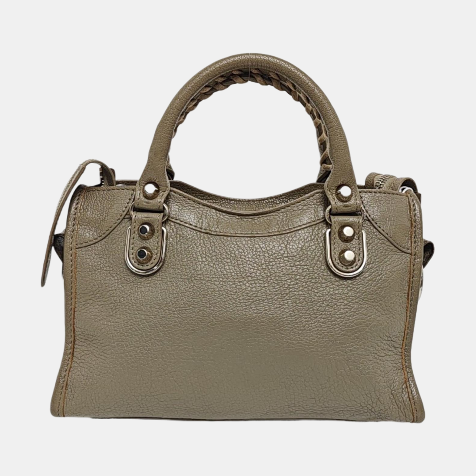 Classic Metallic Edge City Mini Lambskin Gray
