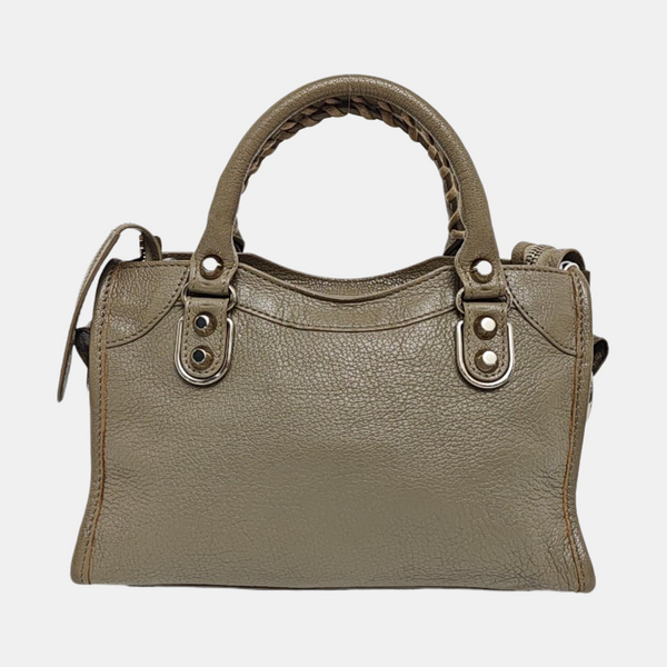 Classic Metallic Edge City Mini Lambskin Gray