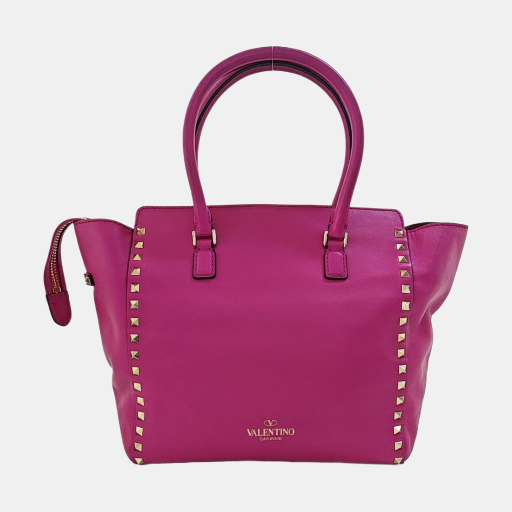 Rockstud Calfskin Red