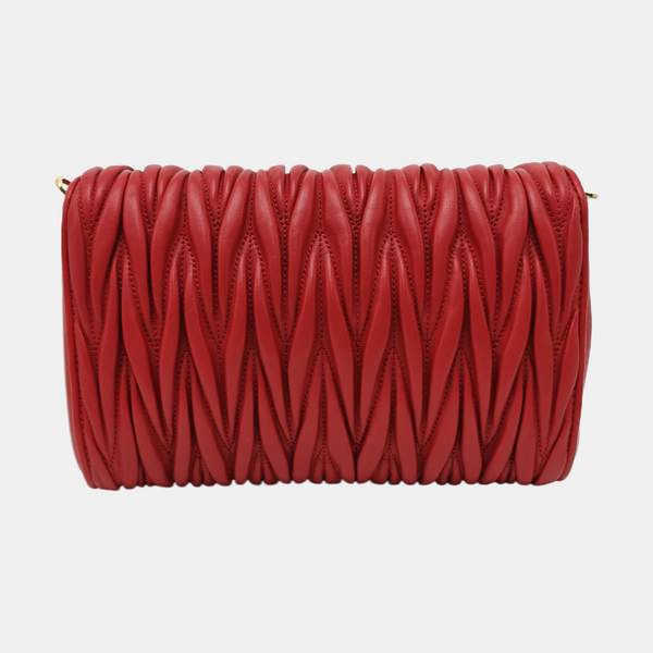 Quilted Lambskin Shoulder Bag Red