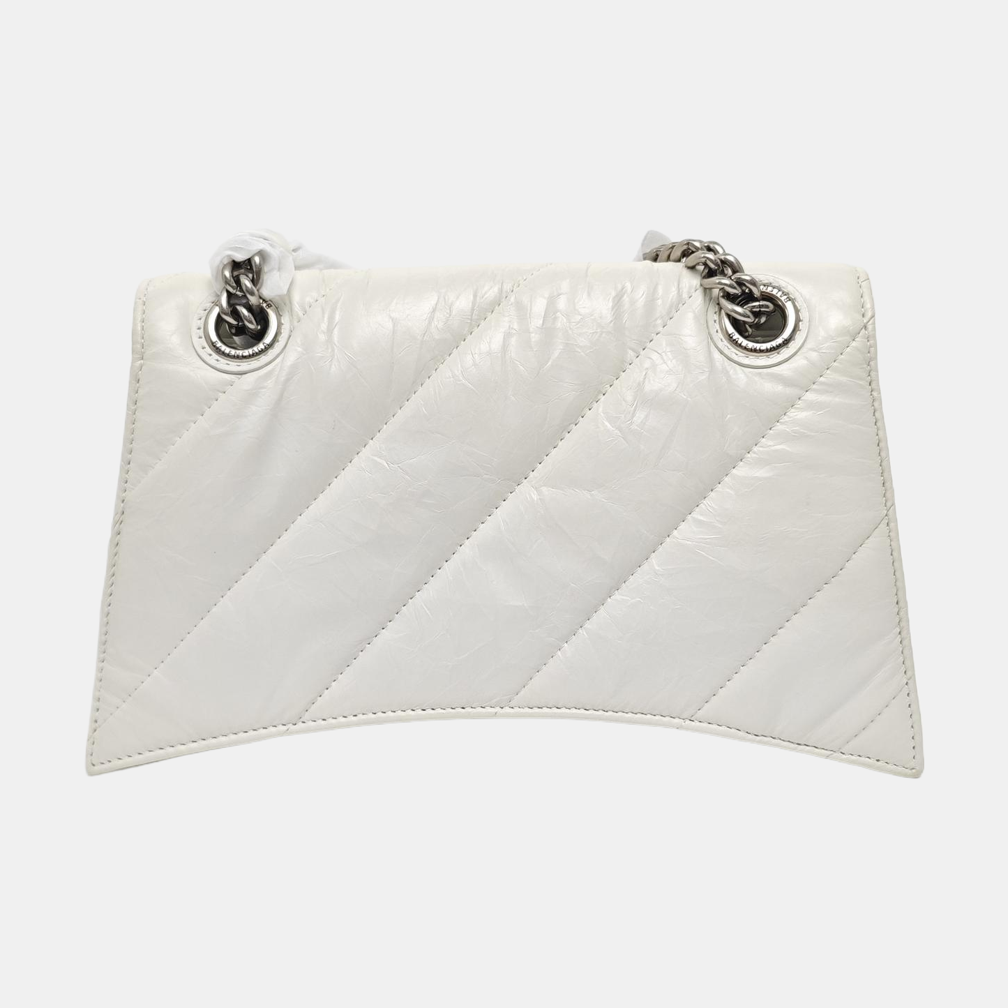 Hourglass Small Quilted Lambskin White