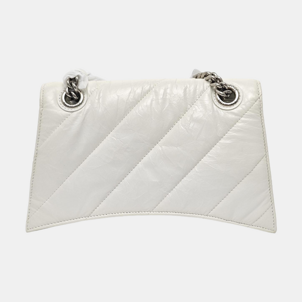 Hourglass Small Quilted Lambskin White