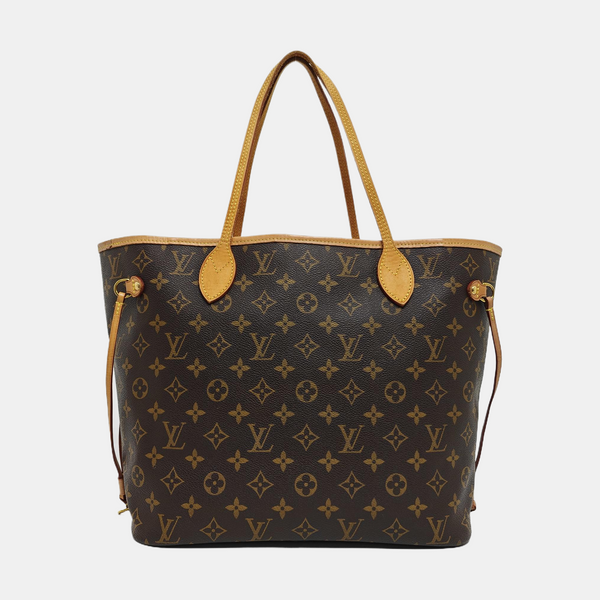 Authenticated pre-owned  NEVERFULL MM Monogram Coated Canvas Brown - Tote Bag at Looply