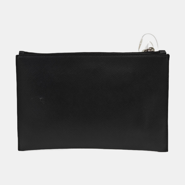 Saffiano Calfskin Clutch Black