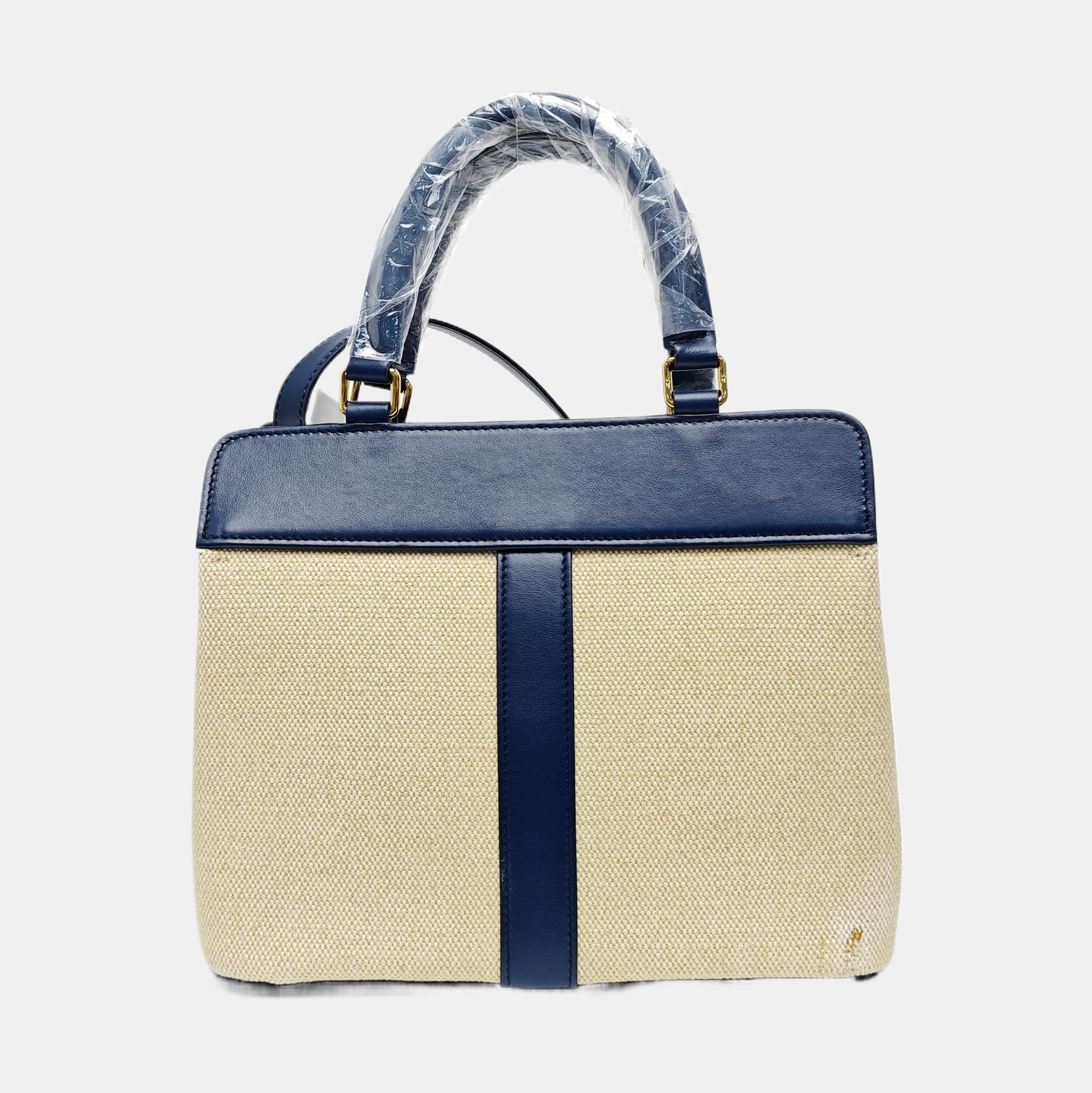 CABAS DE FRANCE Small Canvas White