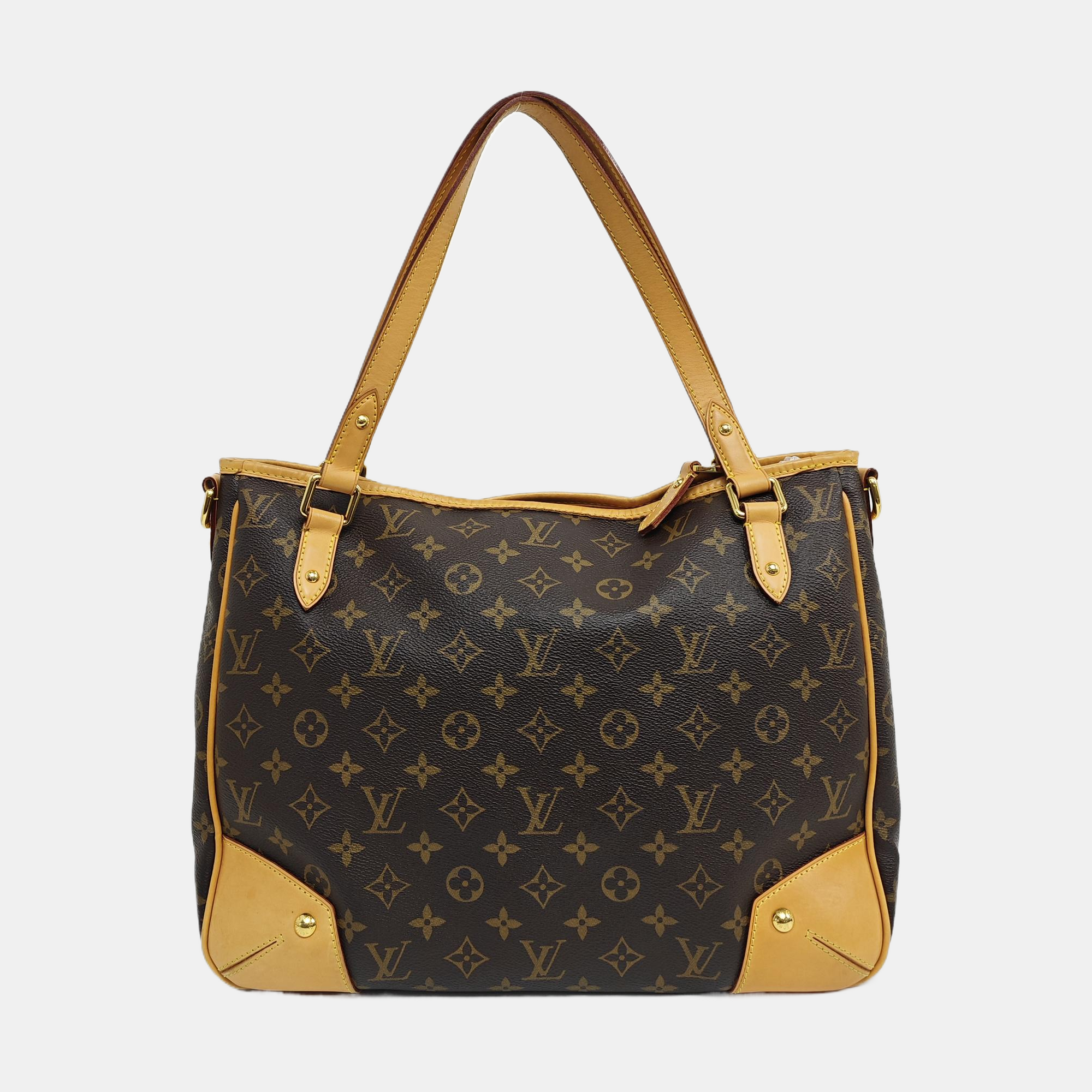 ESTRELA MM Monogram Coated Canvas Brown