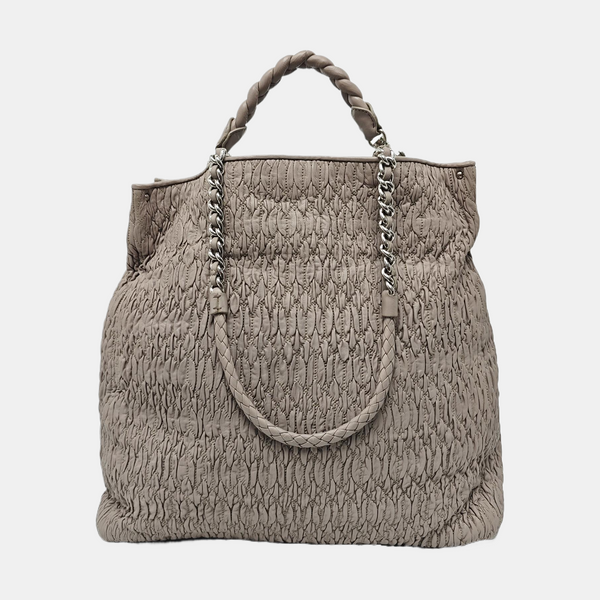 Lambskin Tote Bag Gray