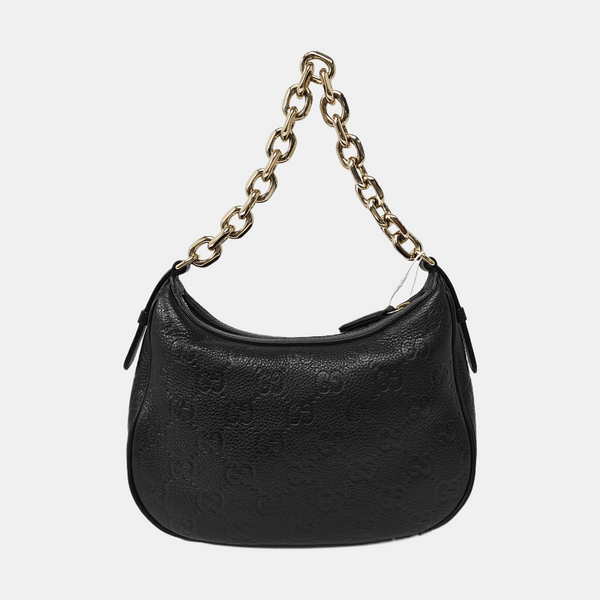 GG Emblem Monogram Calfskin Black