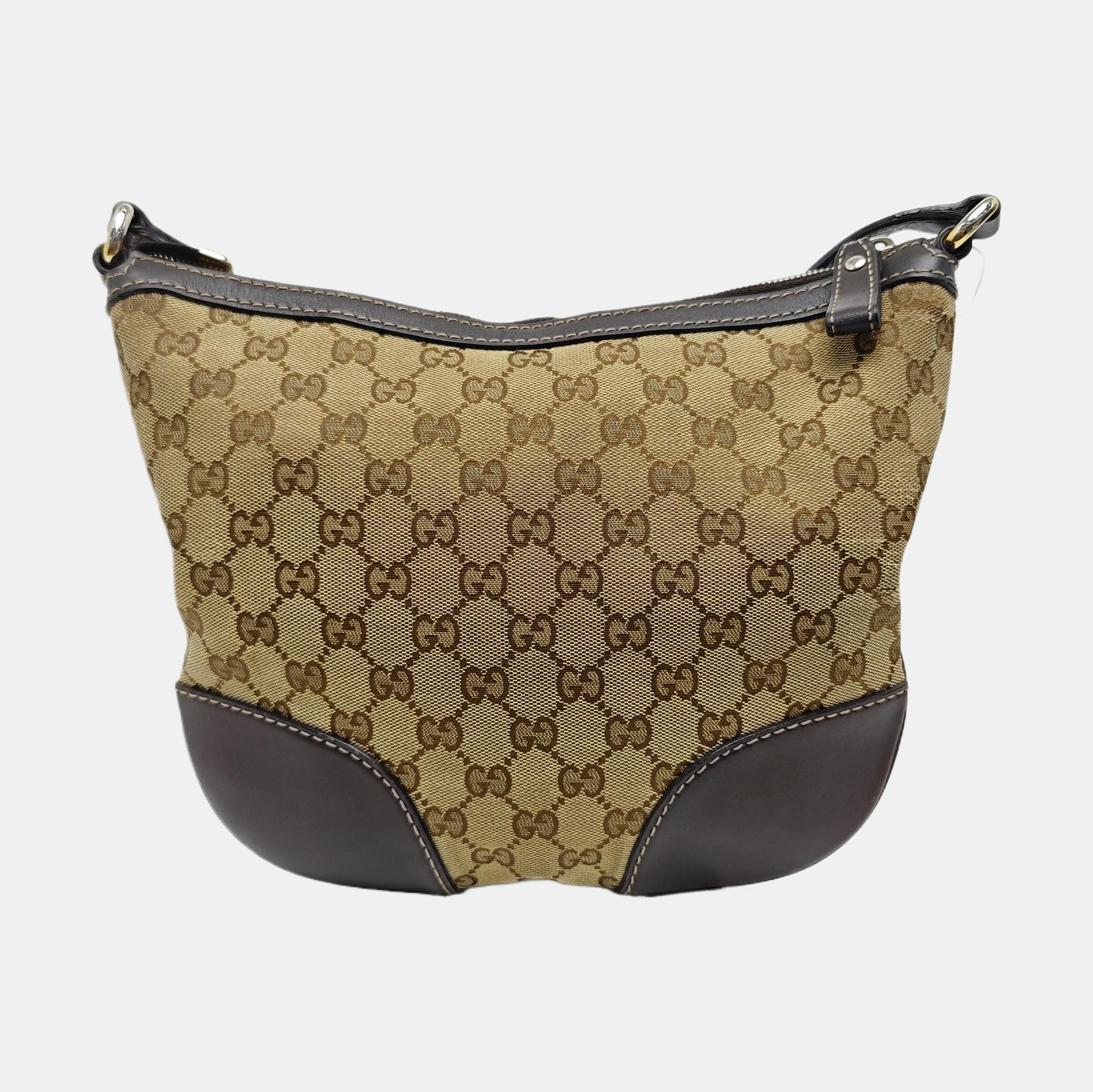 Monogram Canvas Shoulder Bag Beige