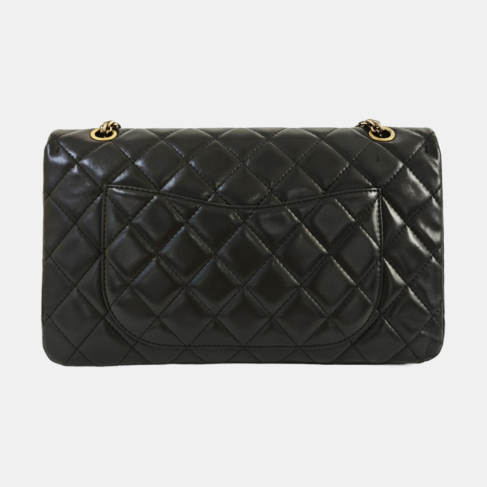 2.55 Maxi Quilted Lambskin Black