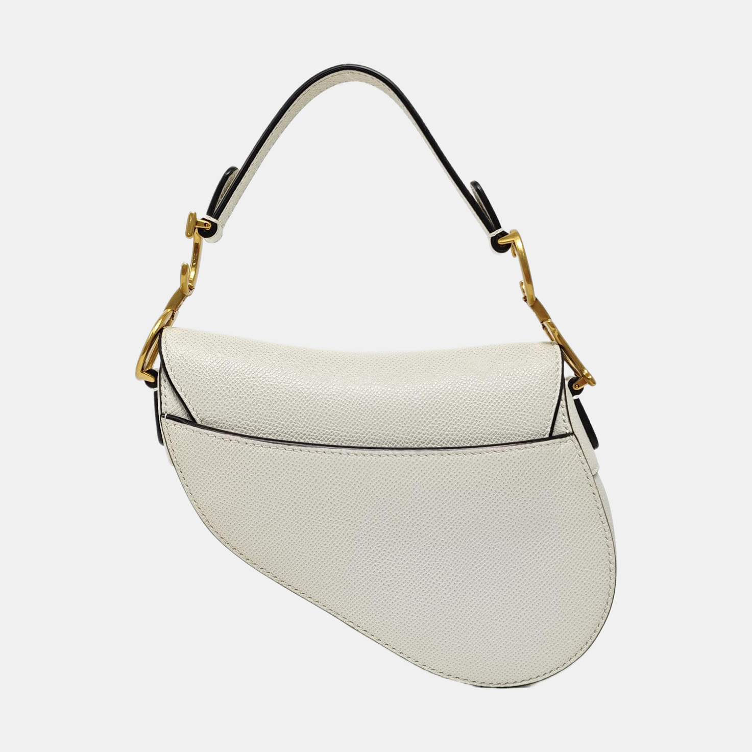 Saddle Mini Calfskin White