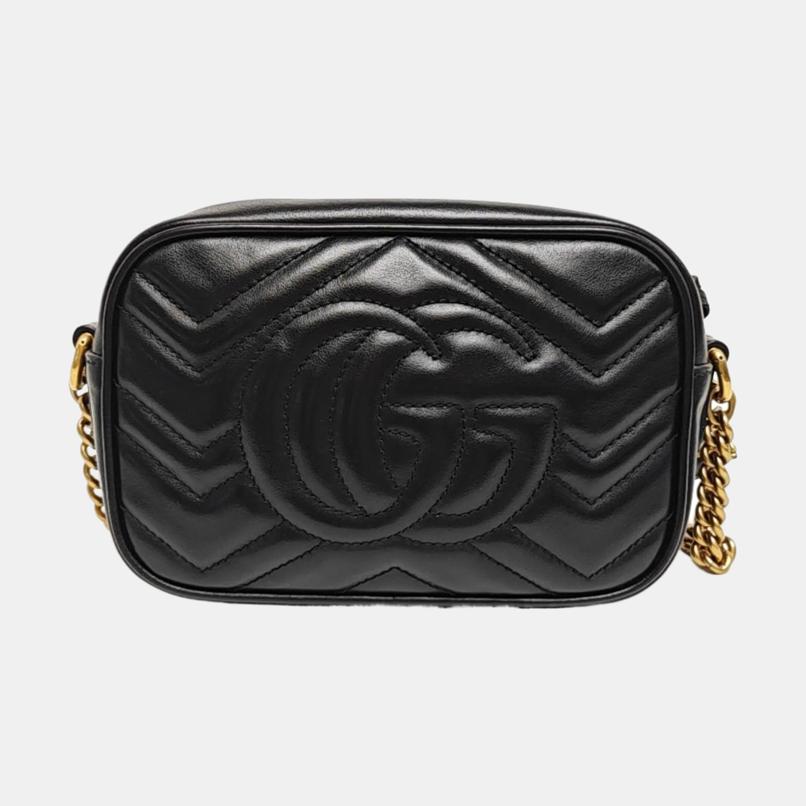 GG Marmont Mini Quilted Calfskin Black