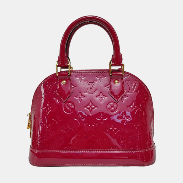 Authenticated pre-owned  ALMA BB Monogram Patent Leather Burgundy - Shoulder Bag at Looply