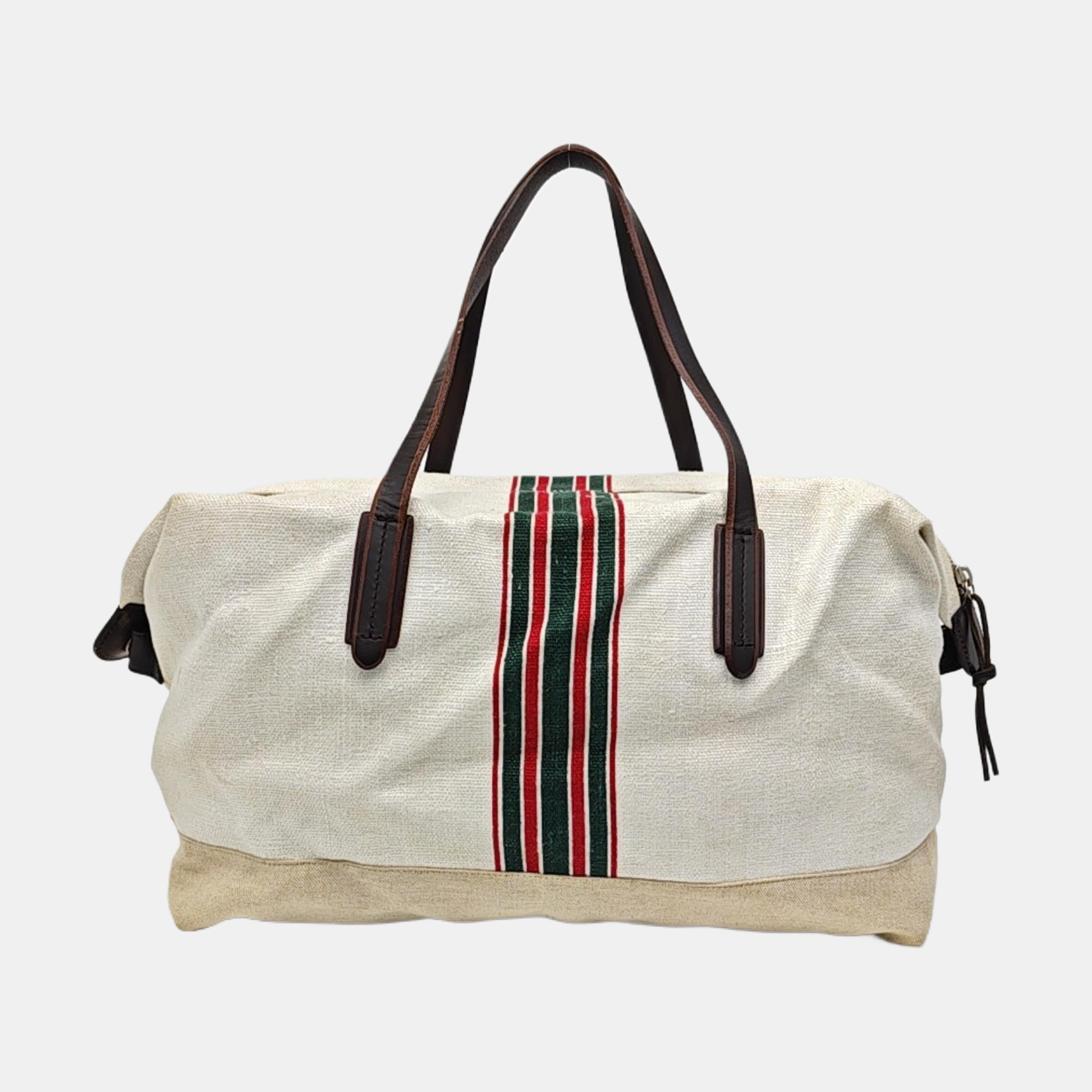 Linen Top Handle Bag Multicolor