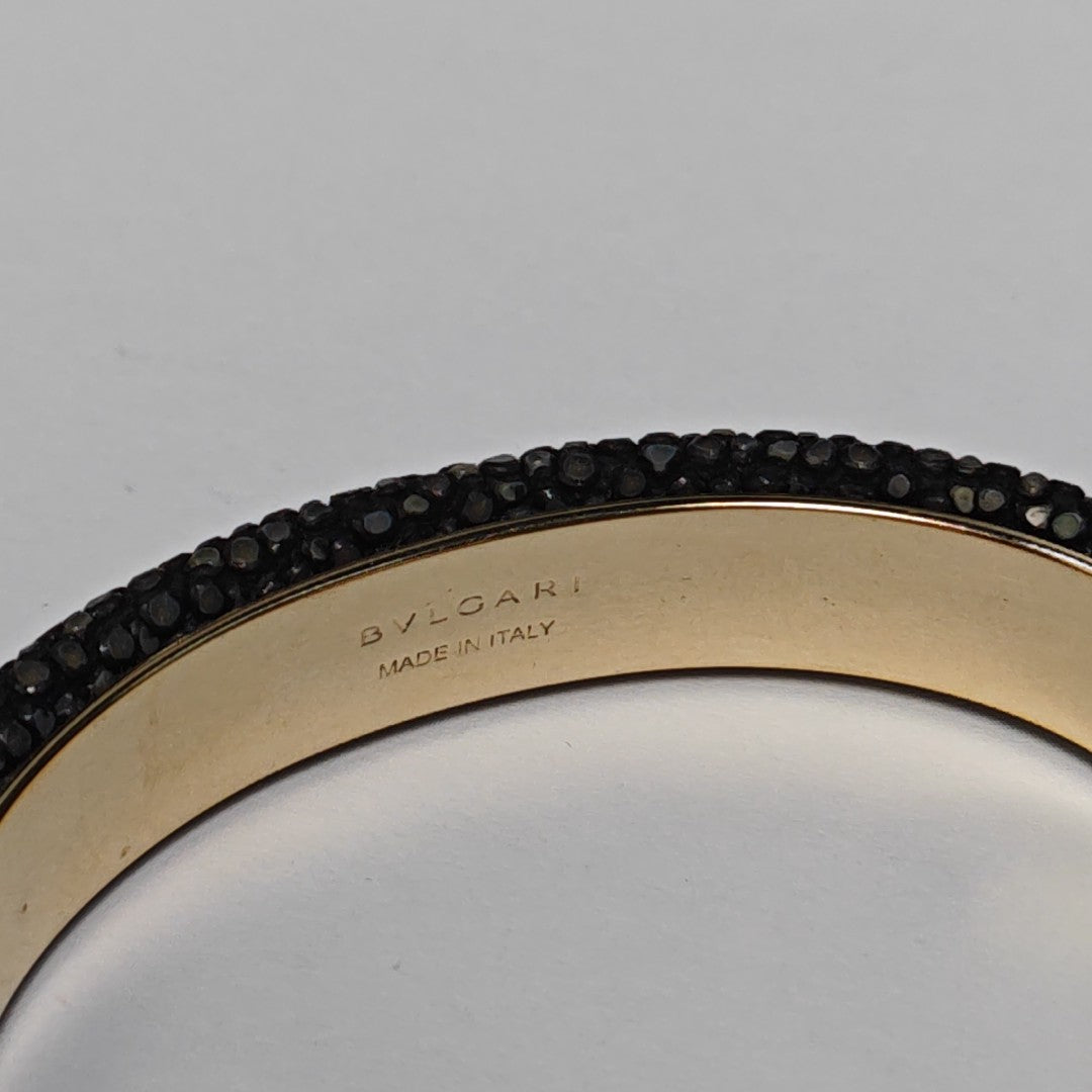 SERPENTI Brass Black Bangle