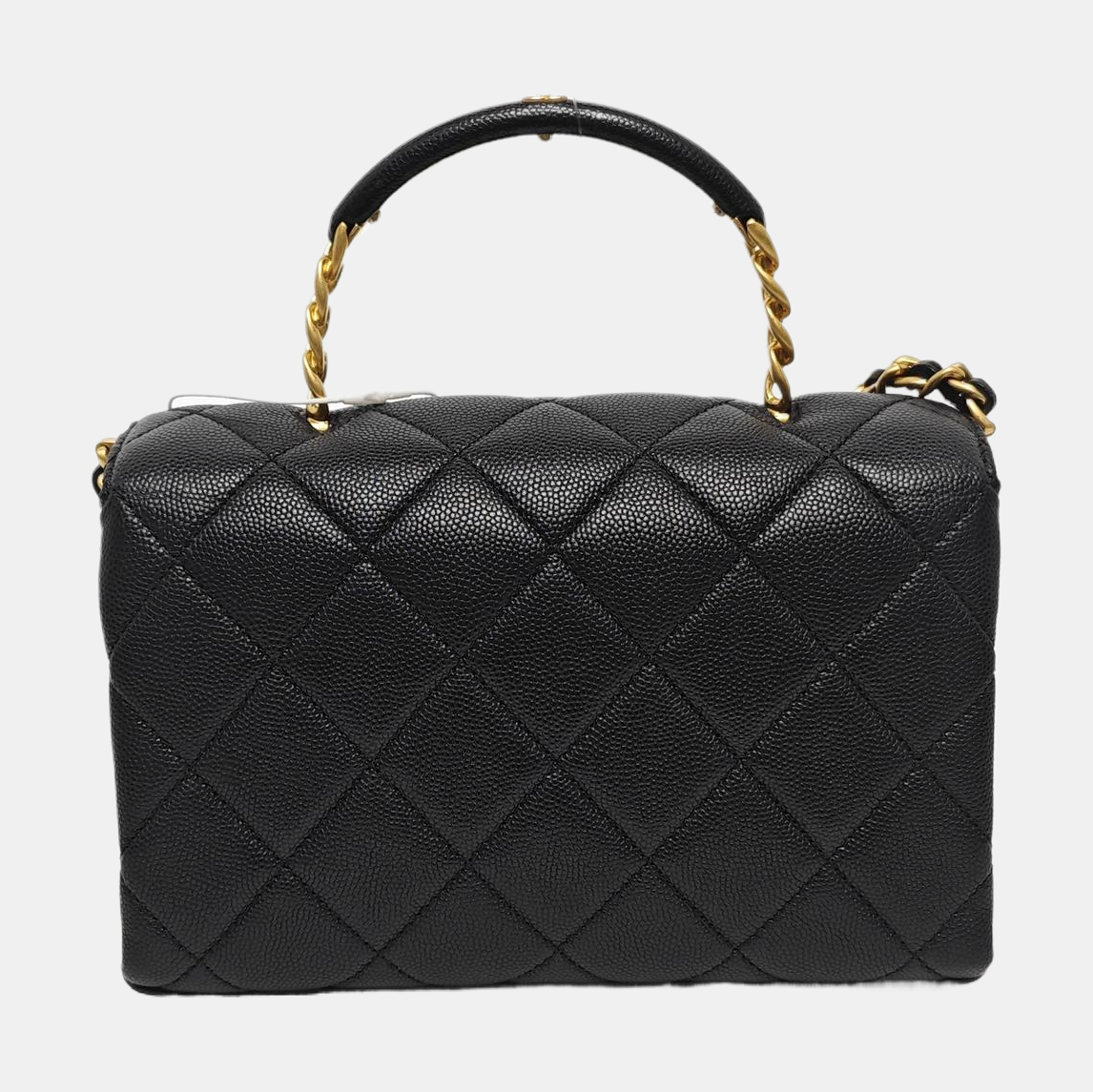 Carry Me Mini Quilted Grained Calfskin Black