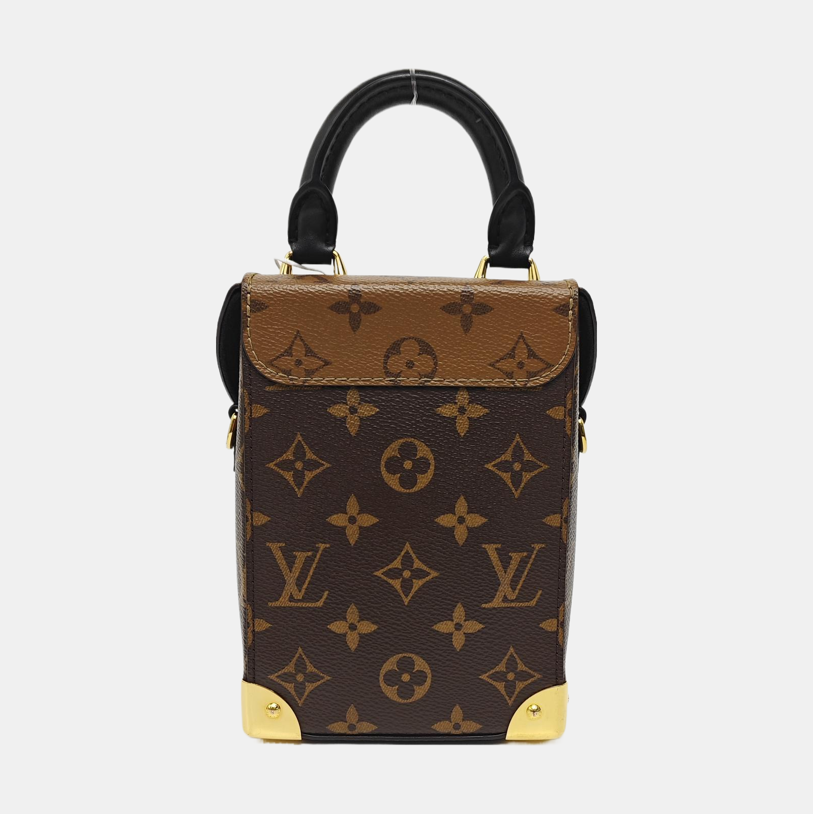 CAMERA BOX Monogram Coated Canvas Brown