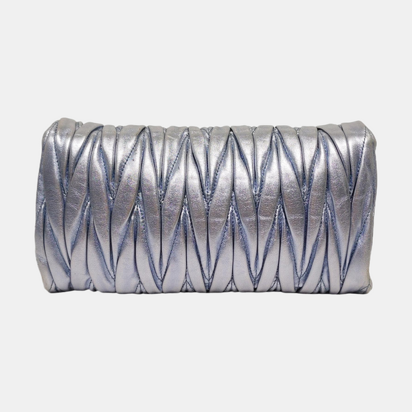 Quilted Lambskin Shoulder Bag Blue