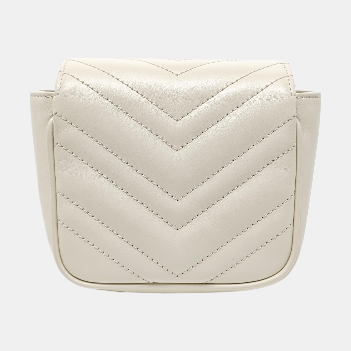 GG Marmont Mini Quilted Calfskin White